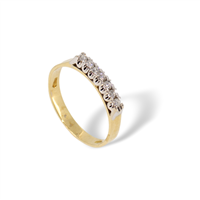 Anello veretta da donna in oro giallo 18 kt con diamanti naturali 0.16 ct G VS – Idee Preziose dal 1987 - IP.AK18M/21D